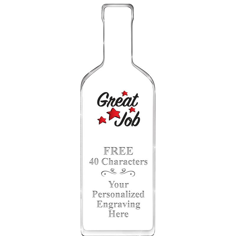 10" WINE BOTTLE ACRYLIC