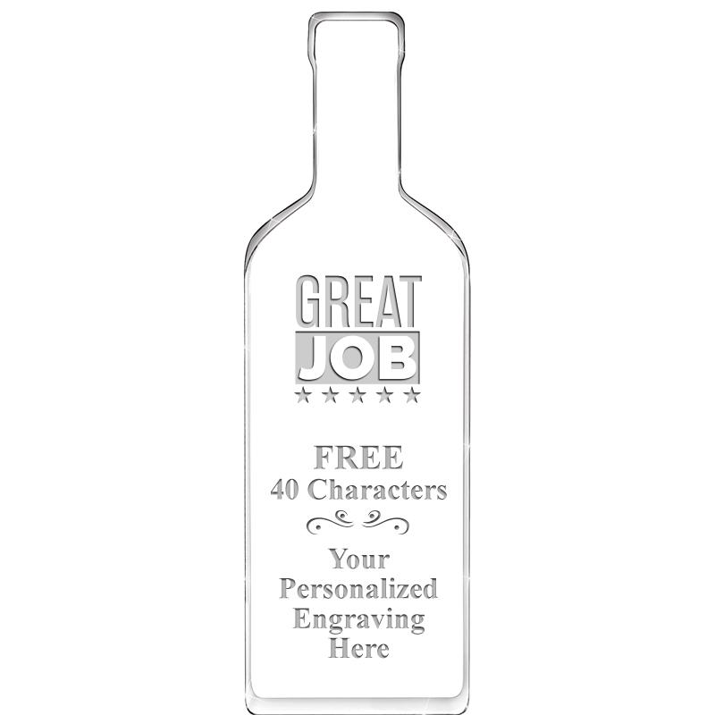 10" WINE BOTTLE ACRYLIC