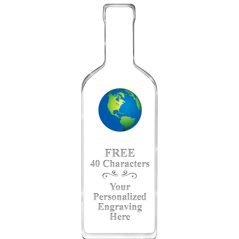 10" WINE BOTTLE ACRYLIC