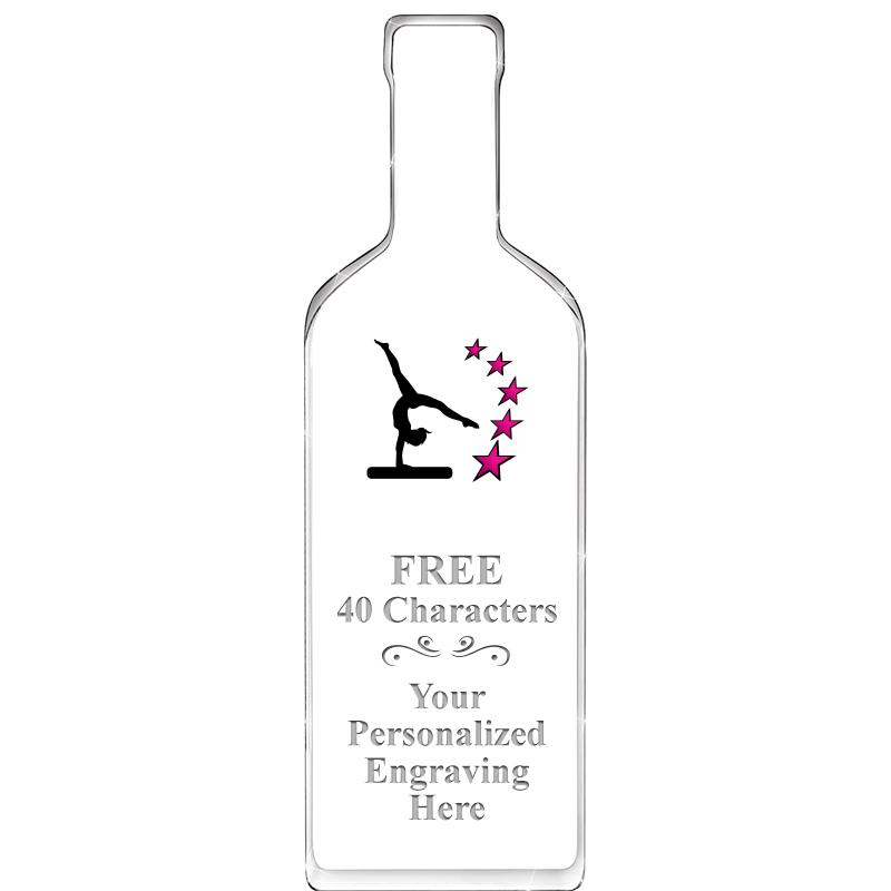 10" WINE BOTTLE ACRYLIC