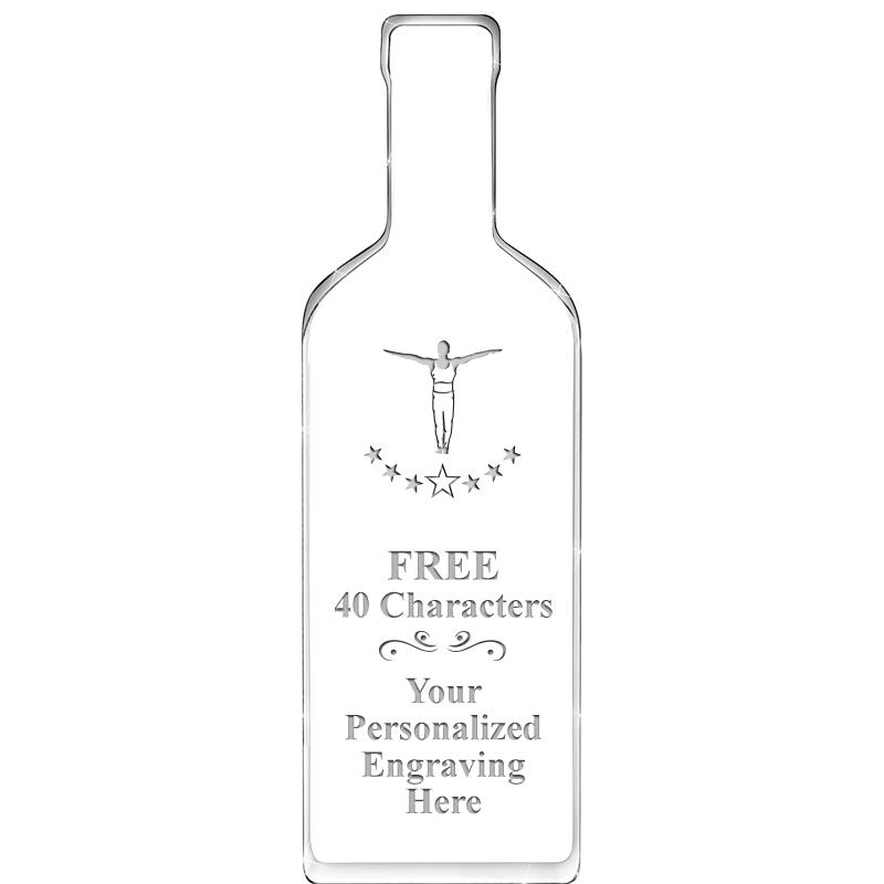 10" WINE BOTTLE ACRYLIC