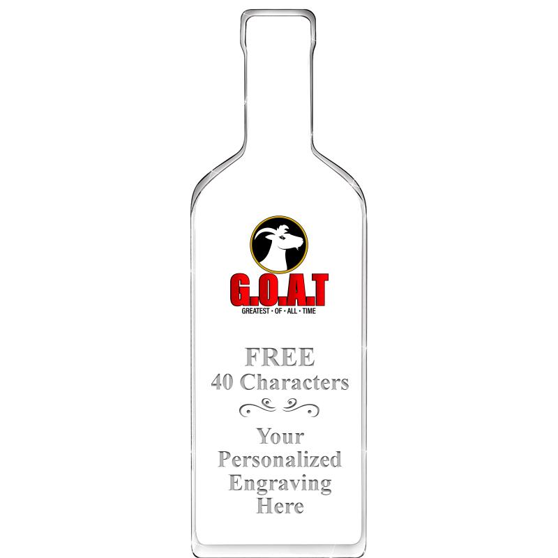 10" WINE BOTTLE ACRYLIC