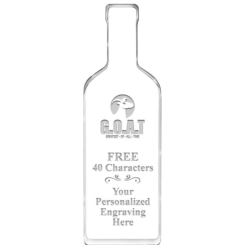 10" WINE BOTTLE ACRYLIC