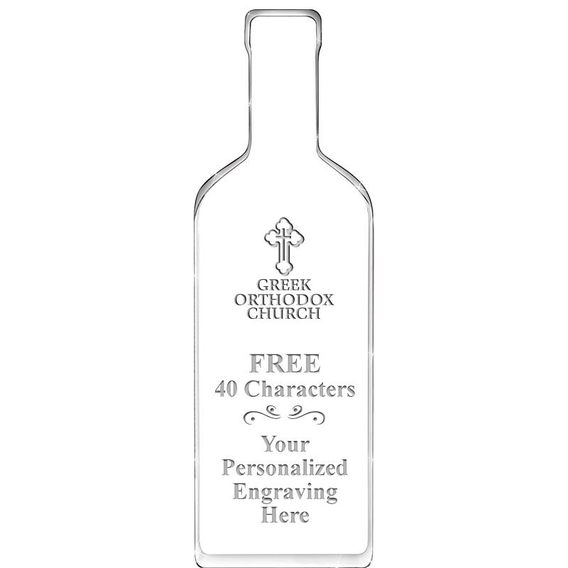 10" WINE BOTTLE ACRYLIC