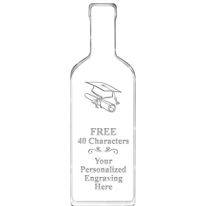 10" WINE BOTTLE ACRYLIC