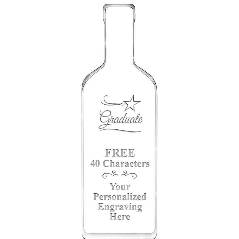 10" WINE BOTTLE ACRYLIC