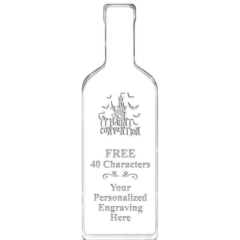 10" WINE BOTTLE ACRYLIC