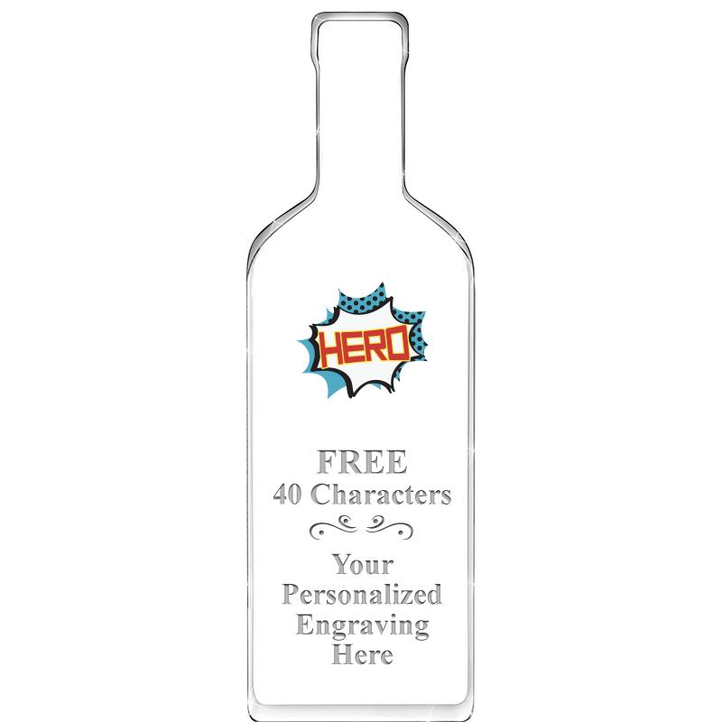 10" WINE BOTTLE ACRYLIC