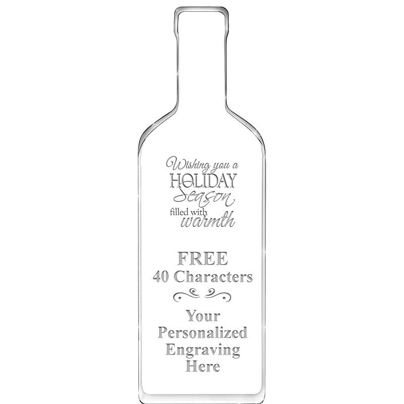 10" WINE BOTTLE ACRYLIC