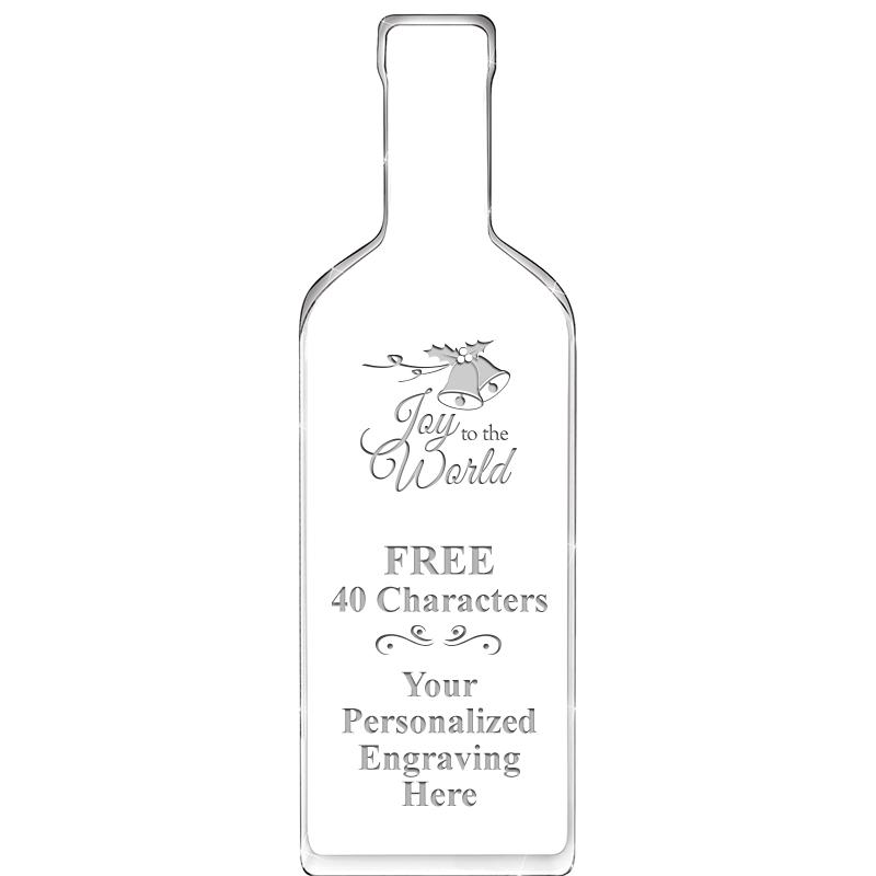 10" WINE BOTTLE ACRYLIC