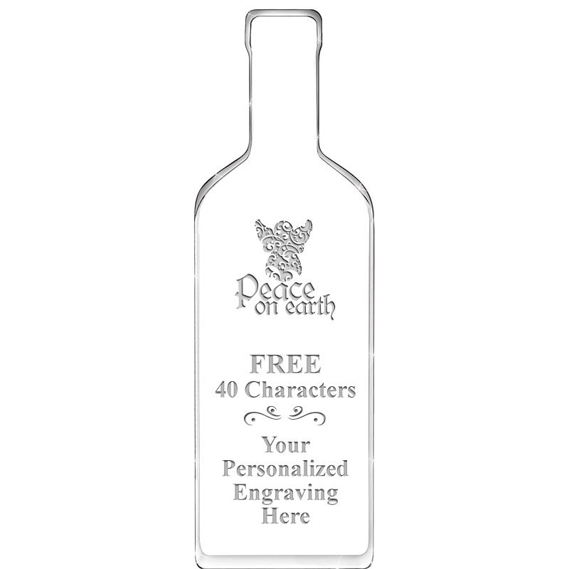 10" WINE BOTTLE ACRYLIC