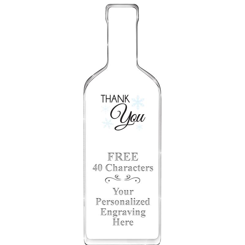 10" WINE BOTTLE ACRYLIC