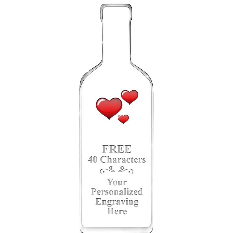 10" WINE BOTTLE ACRYLIC