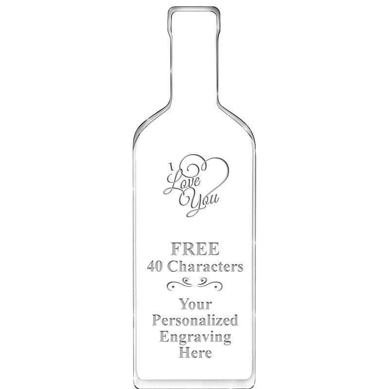 10" WINE BOTTLE ACRYLIC