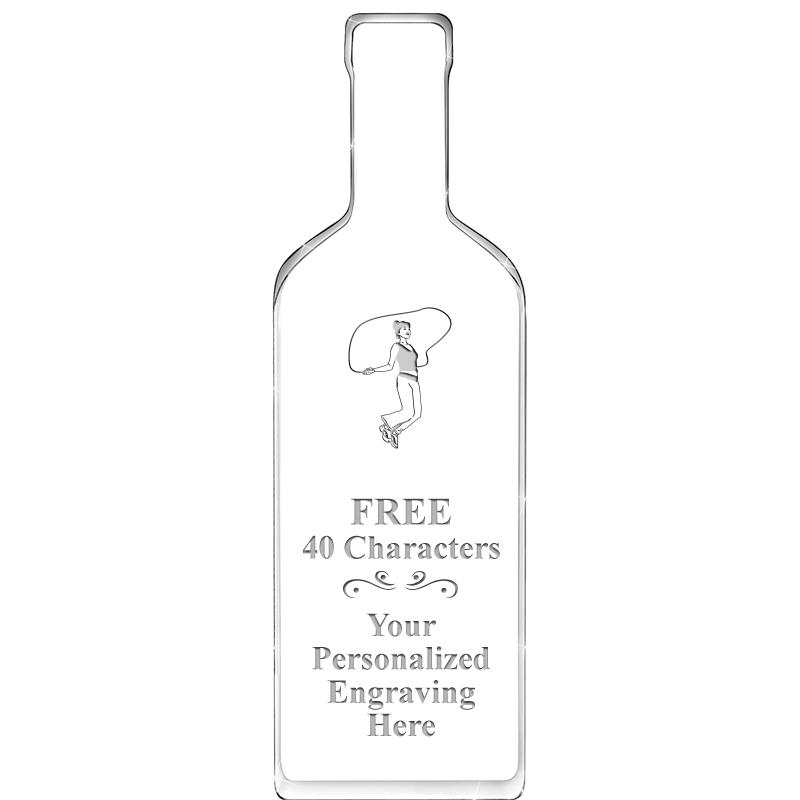 10" WINE BOTTLE ACRYLIC