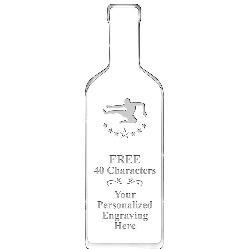 10" WINE BOTTLE ACRYLIC