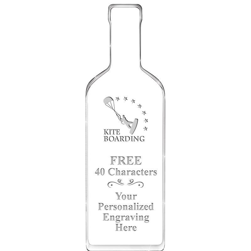 10" WINE BOTTLE ACRYLIC