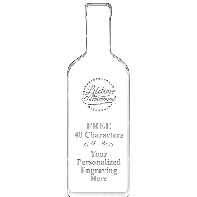 10" WINE BOTTLE ACRYLIC