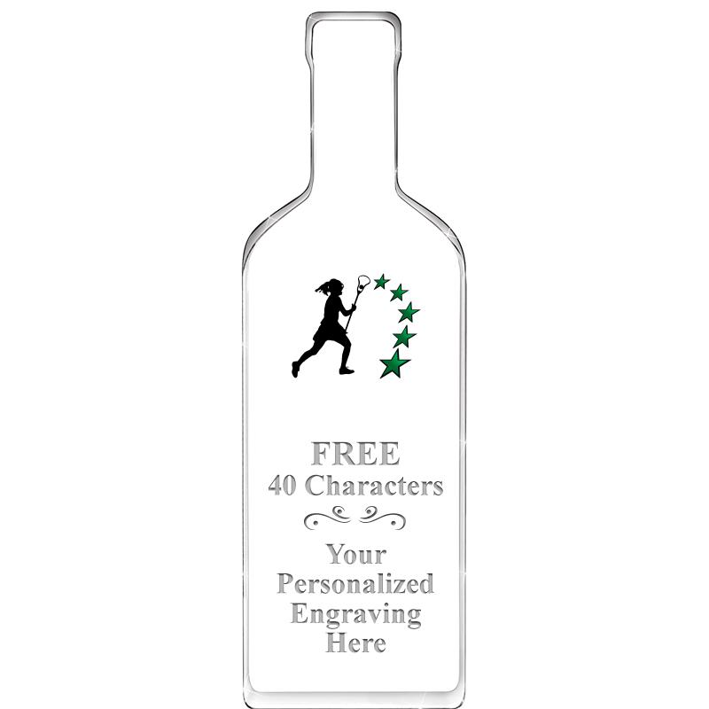 10" WINE BOTTLE ACRYLIC