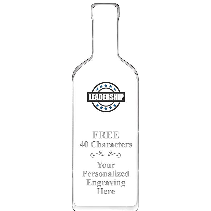 10" WINE BOTTLE ACRYLIC