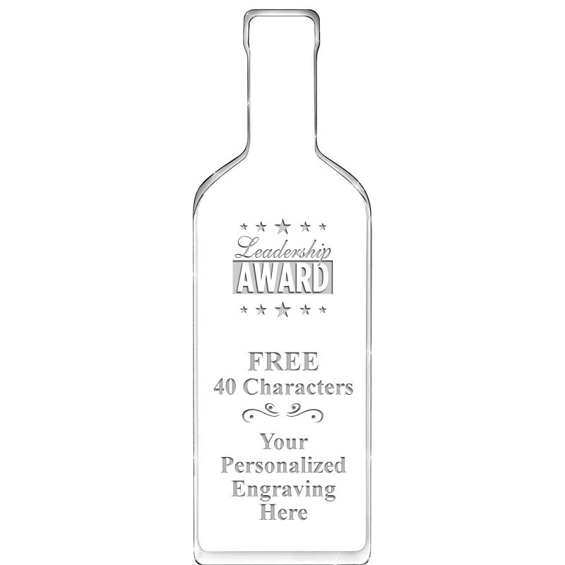 10" WINE BOTTLE ACRYLIC