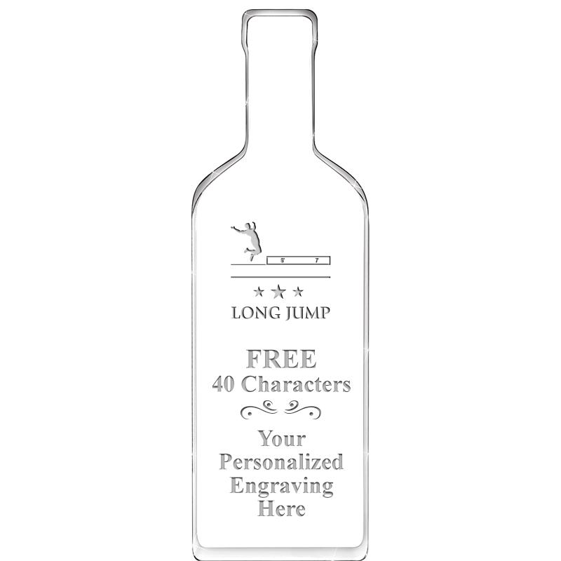 10" WINE BOTTLE ACRYLIC