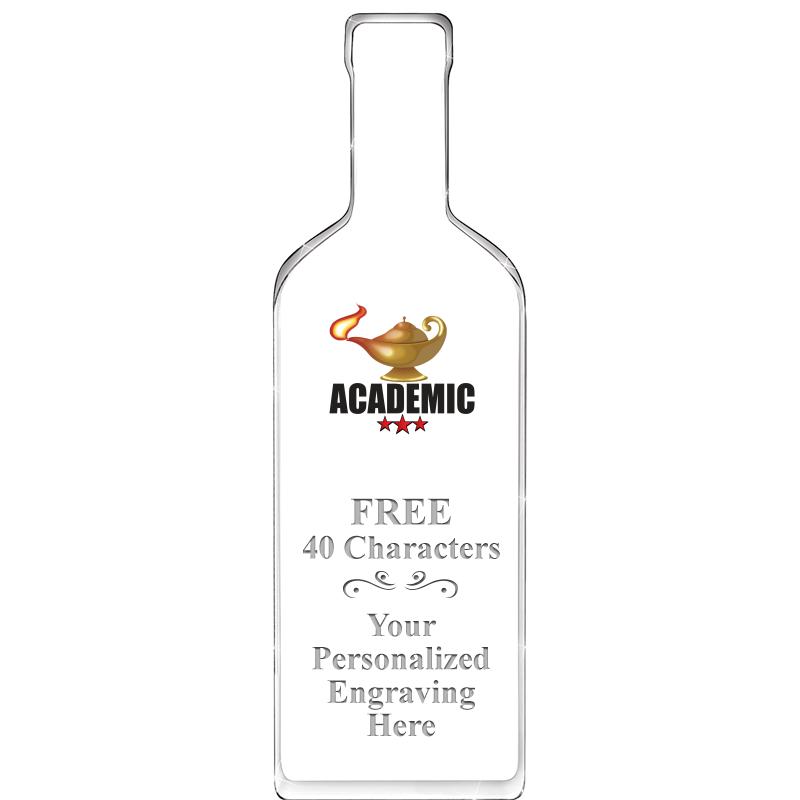 10" WINE BOTTLE ACRYLIC