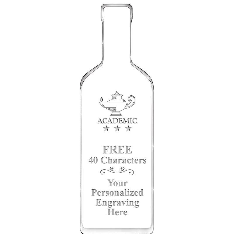 10" WINE BOTTLE ACRYLIC