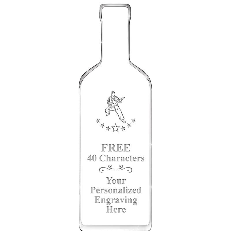 10" WINE BOTTLE ACRYLIC