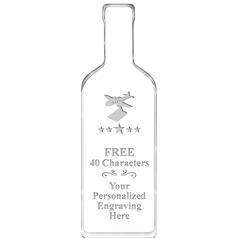 10" WINE BOTTLE ACRYLIC