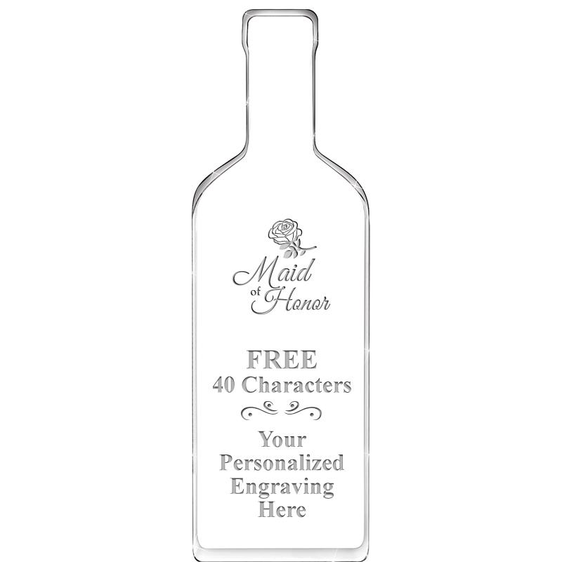 10" WINE BOTTLE ACRYLIC