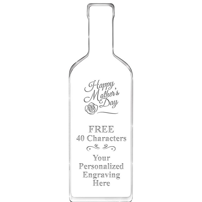 10" WINE BOTTLE ACRYLIC