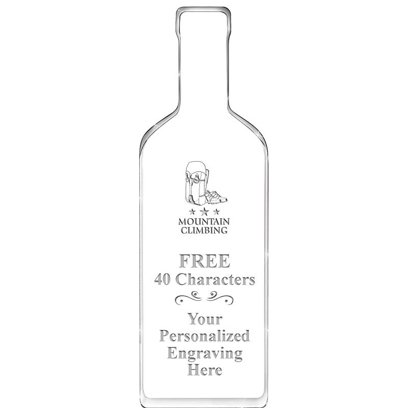 10" WINE BOTTLE ACRYLIC