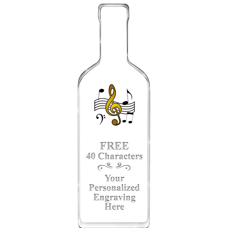 10" WINE BOTTLE ACRYLIC