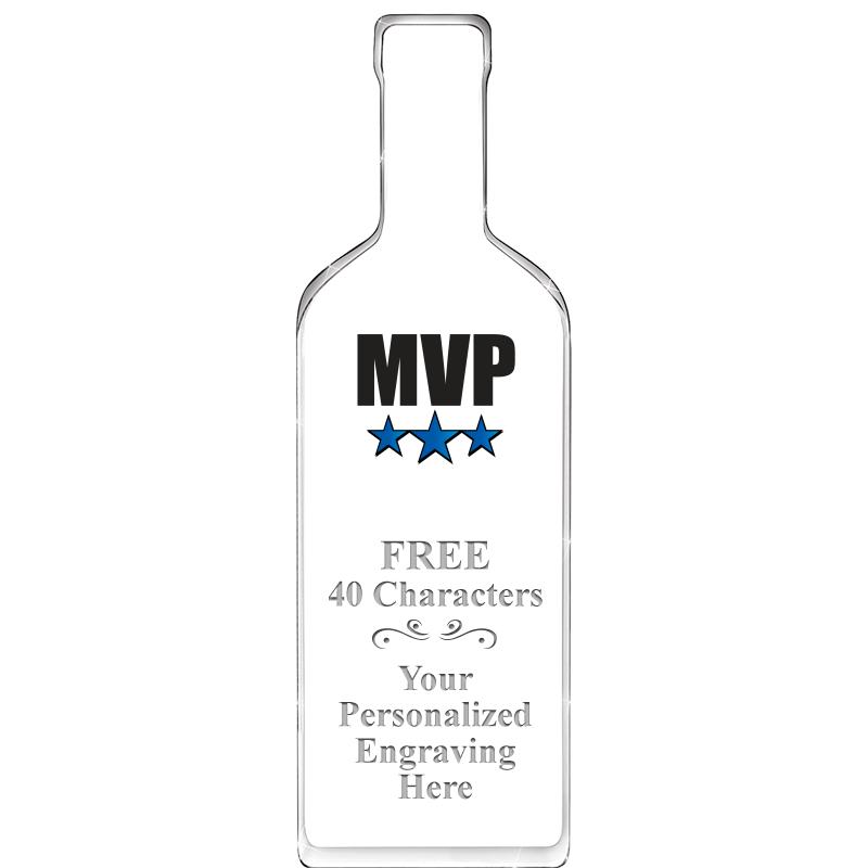 10" WINE BOTTLE ACRYLIC