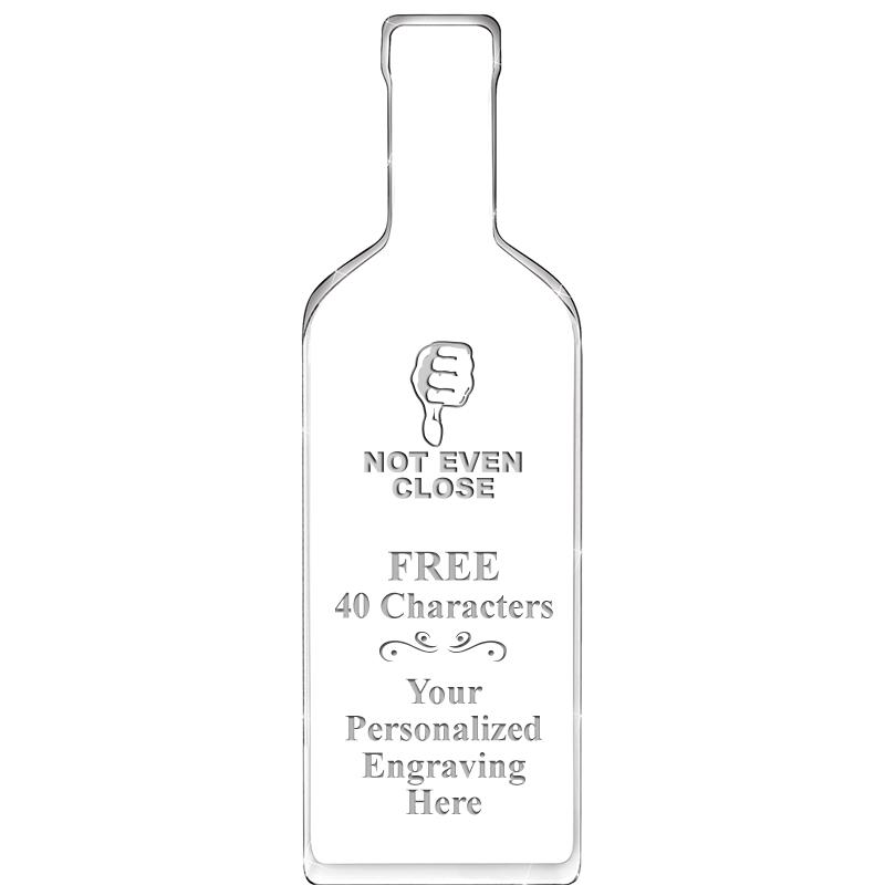 10" WINE BOTTLE ACRYLIC