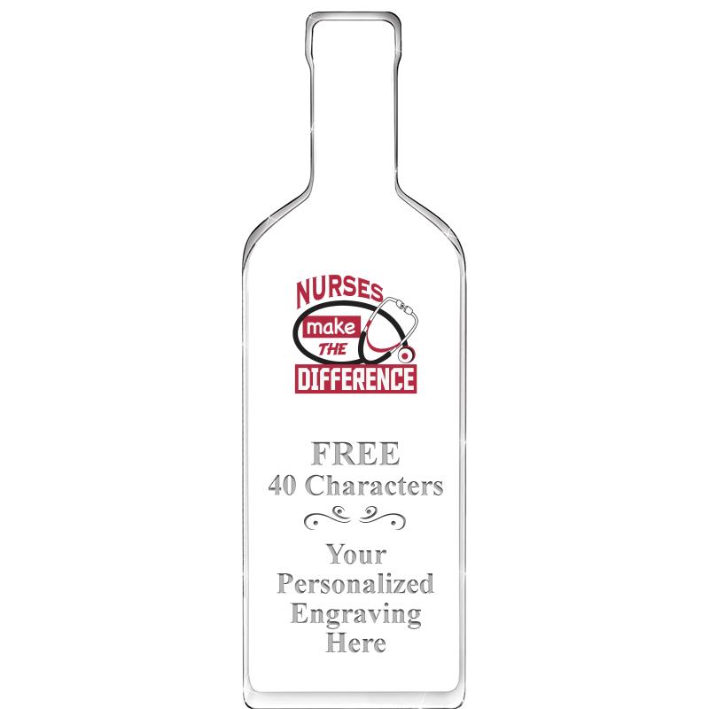 10" WINE BOTTLE ACRYLIC