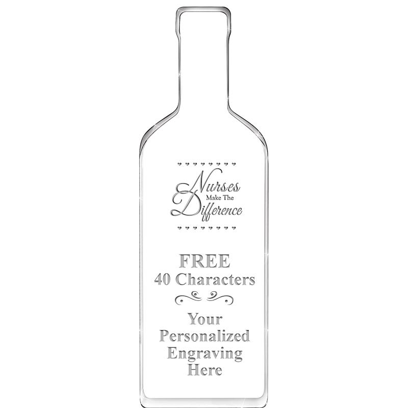 10" WINE BOTTLE ACRYLIC