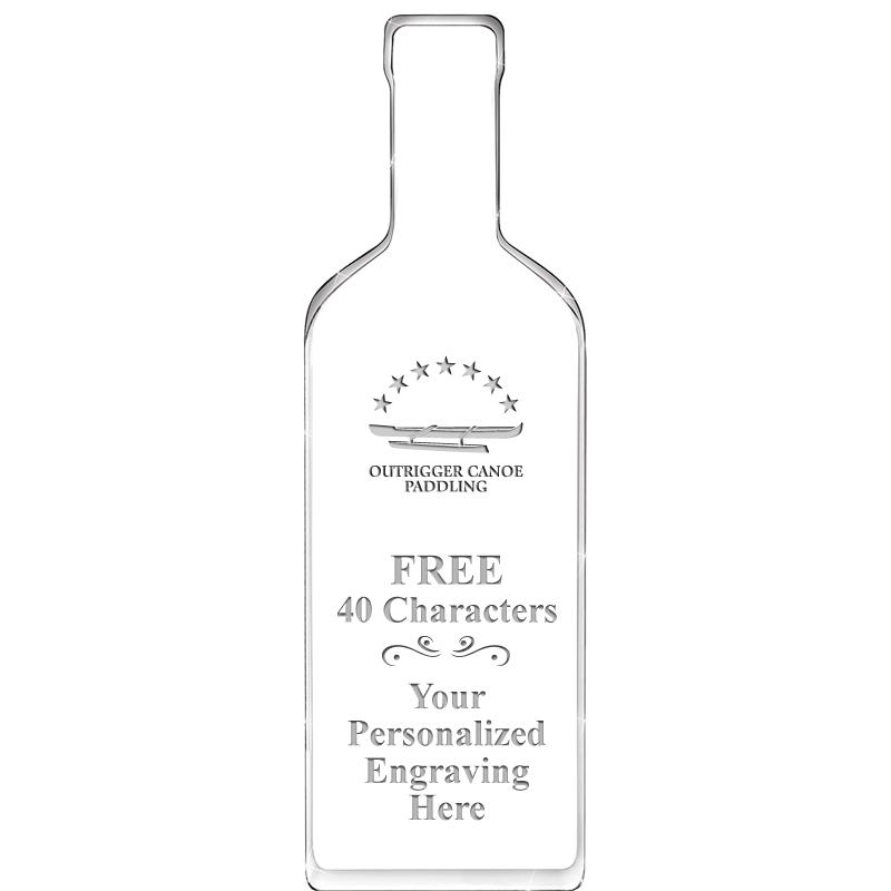 10" WINE BOTTLE ACRYLIC