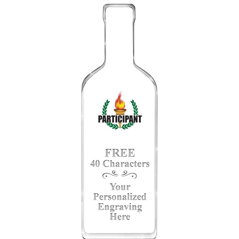 10" WINE BOTTLE ACRYLIC