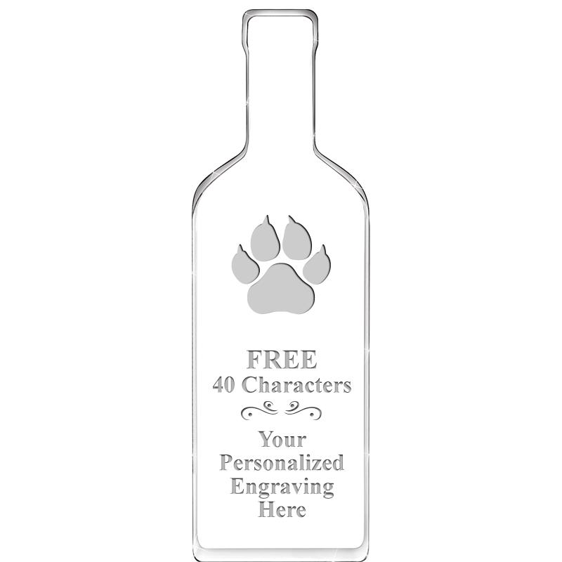 10" WINE BOTTLE ACRYLIC