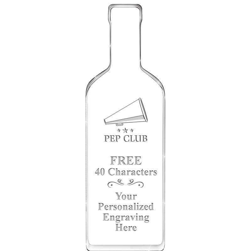 10" WINE BOTTLE ACRYLIC