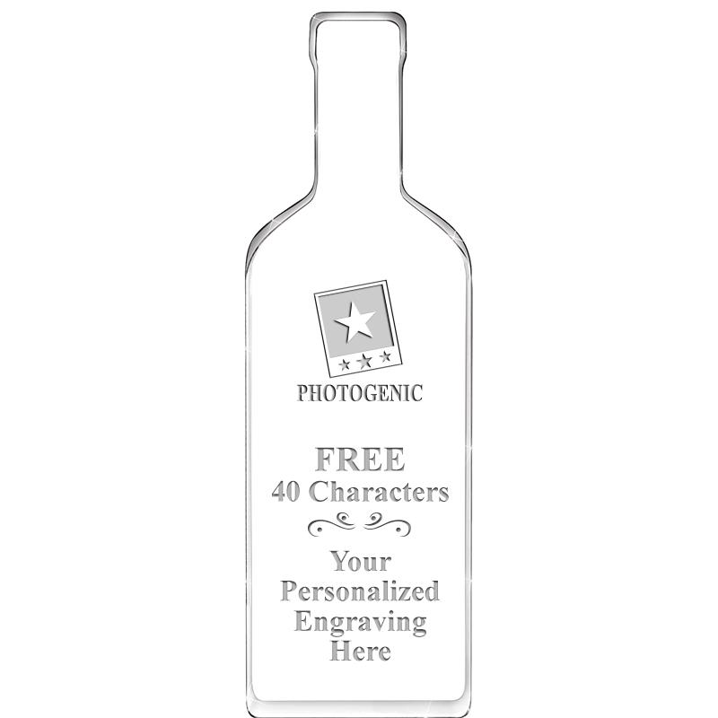 10" WINE BOTTLE ACRYLIC