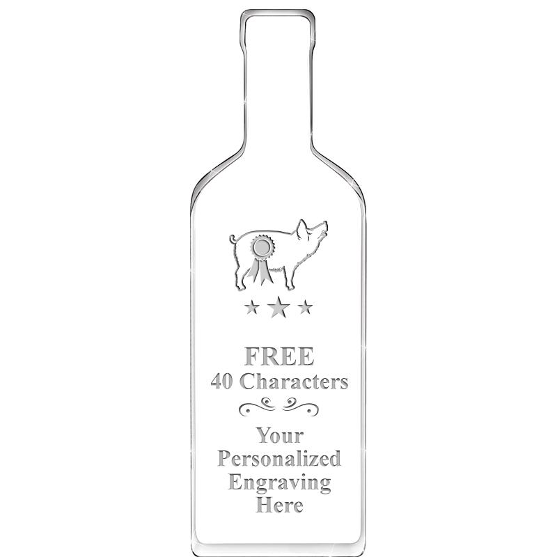 10" WINE BOTTLE ACRYLIC