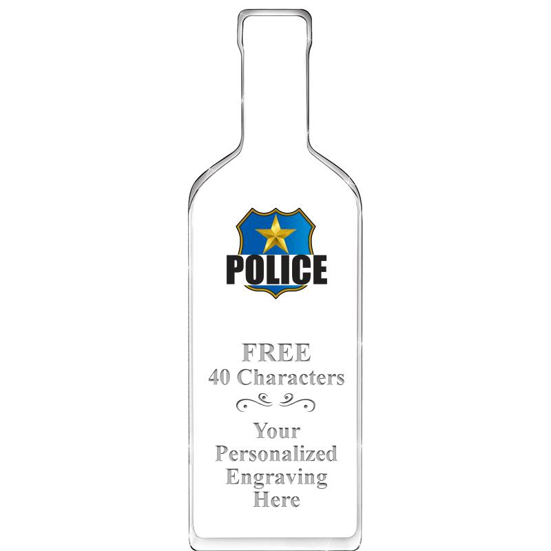 10" WINE BOTTLE ACRYLIC