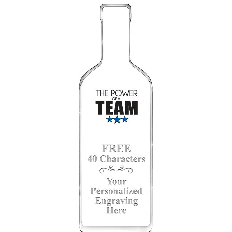 10" WINE BOTTLE ACRYLIC