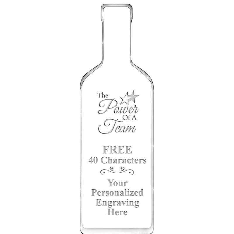 10" WINE BOTTLE ACRYLIC