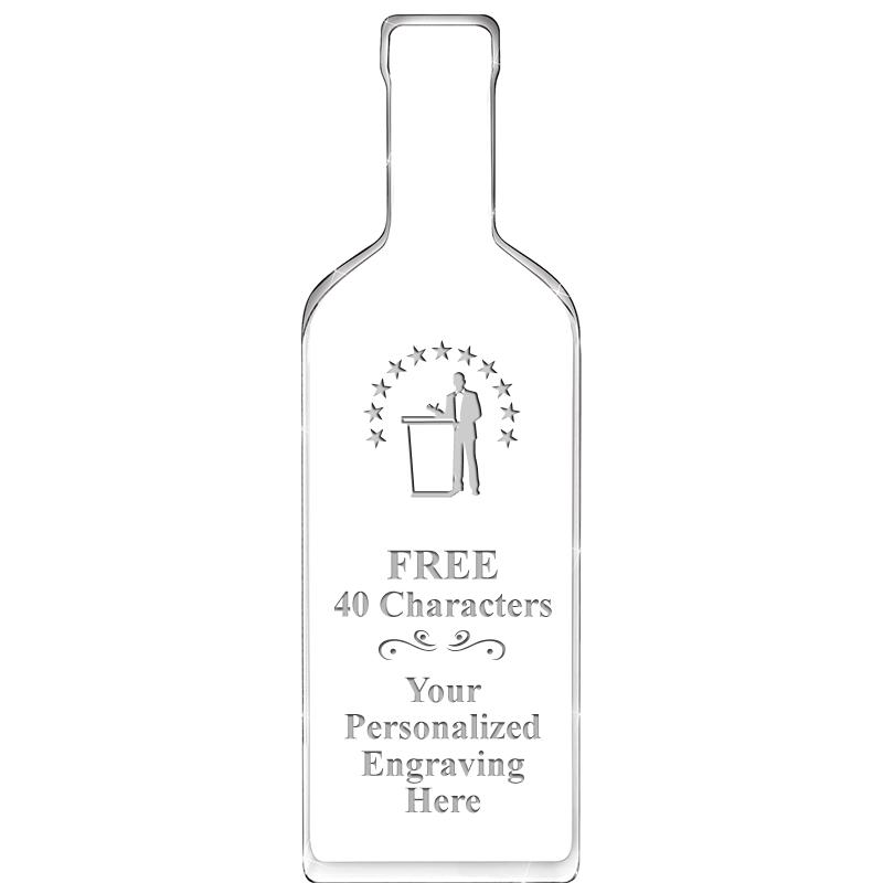 10" WINE BOTTLE ACRYLIC