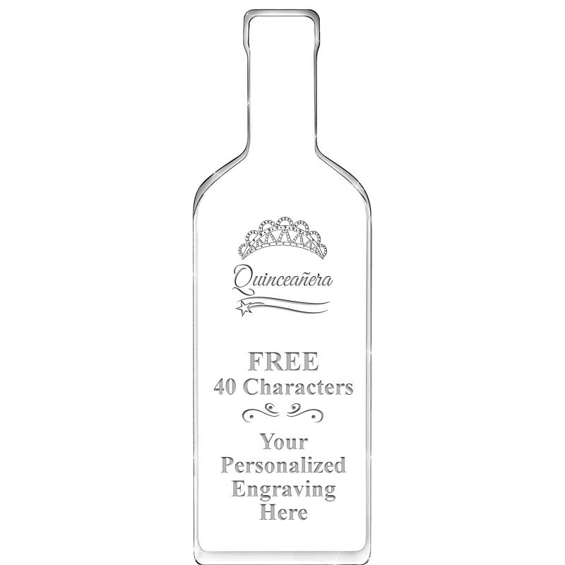 10" WINE BOTTLE ACRYLIC