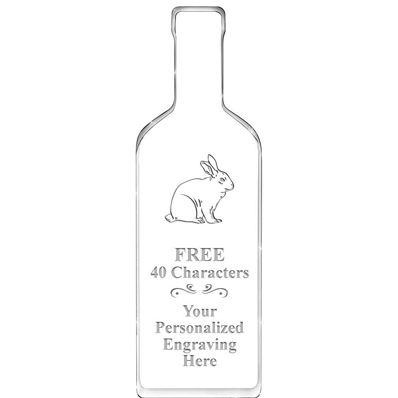 10" WINE BOTTLE ACRYLIC